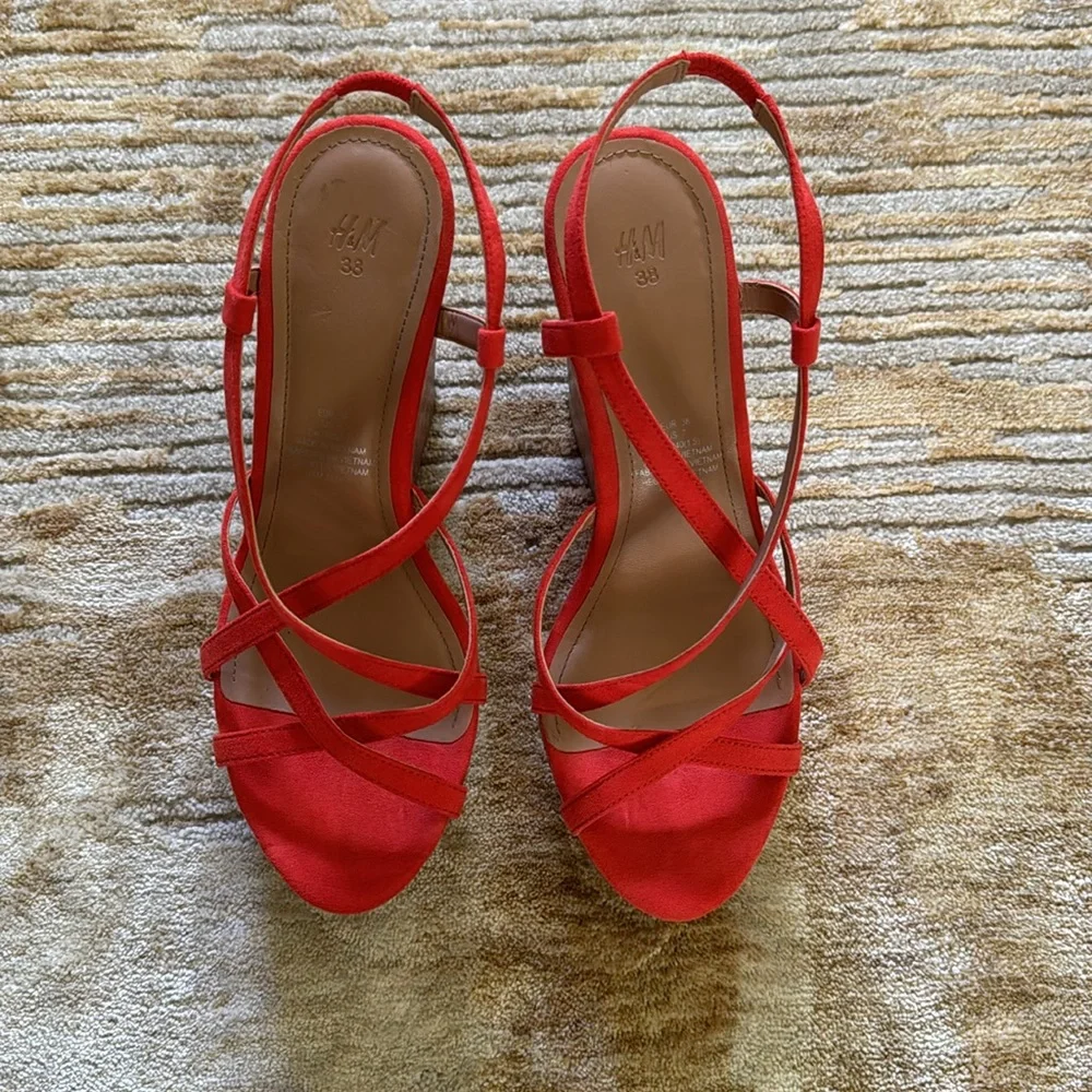 Orange Summer Wedges